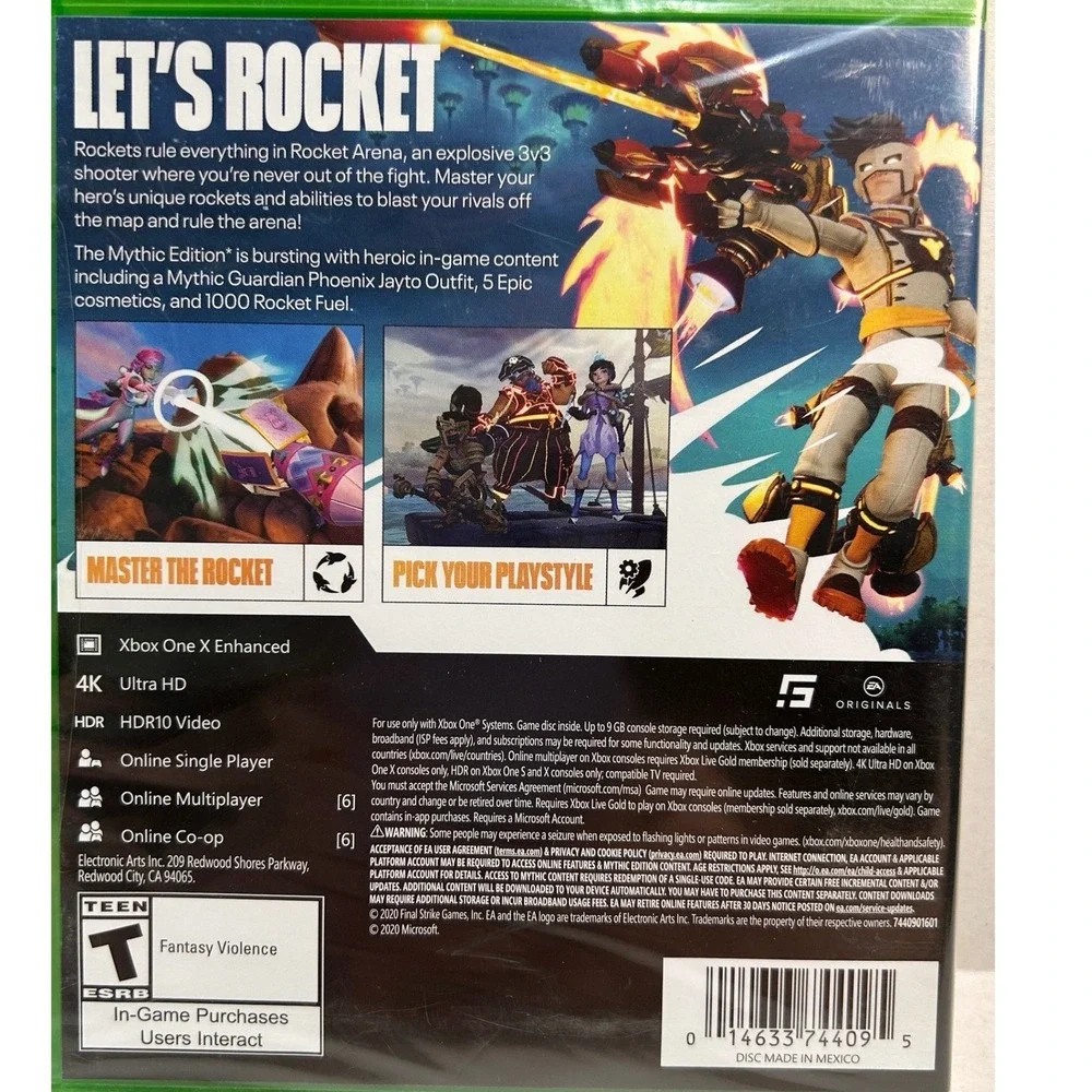 Rocket Arena Mythic Edition Xbox One 4K HDR EA Originals New Sealed 2020